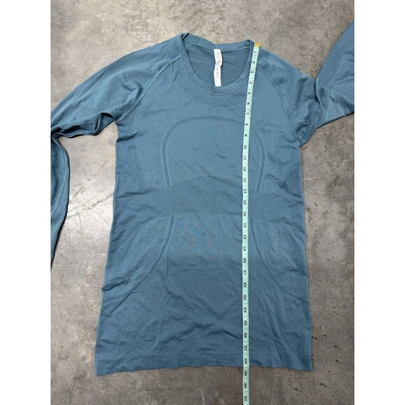 Lululemon Swiftly Tech Long Sleeve Crew. Pacific Breeze. Blue Teal.Womens. Sz 10 - Picture 9 of 16